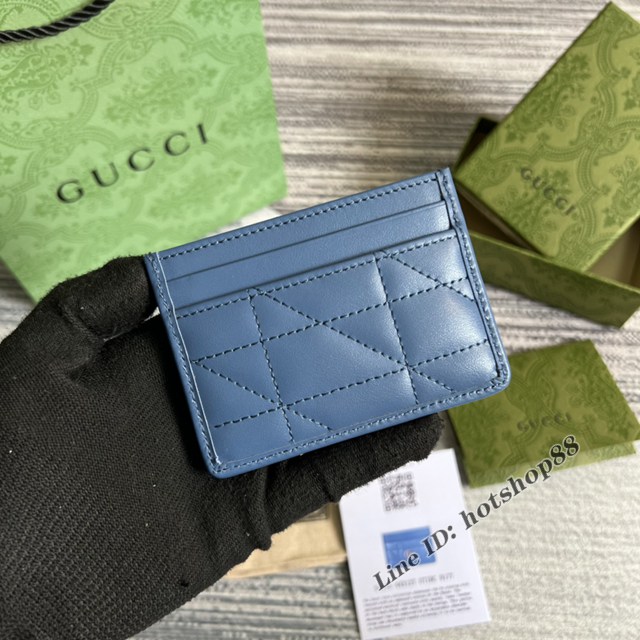 Gucci官網新款絎縫小牛皮名片夾錢包 古馳GG marmont小卡包443127 gqy4800